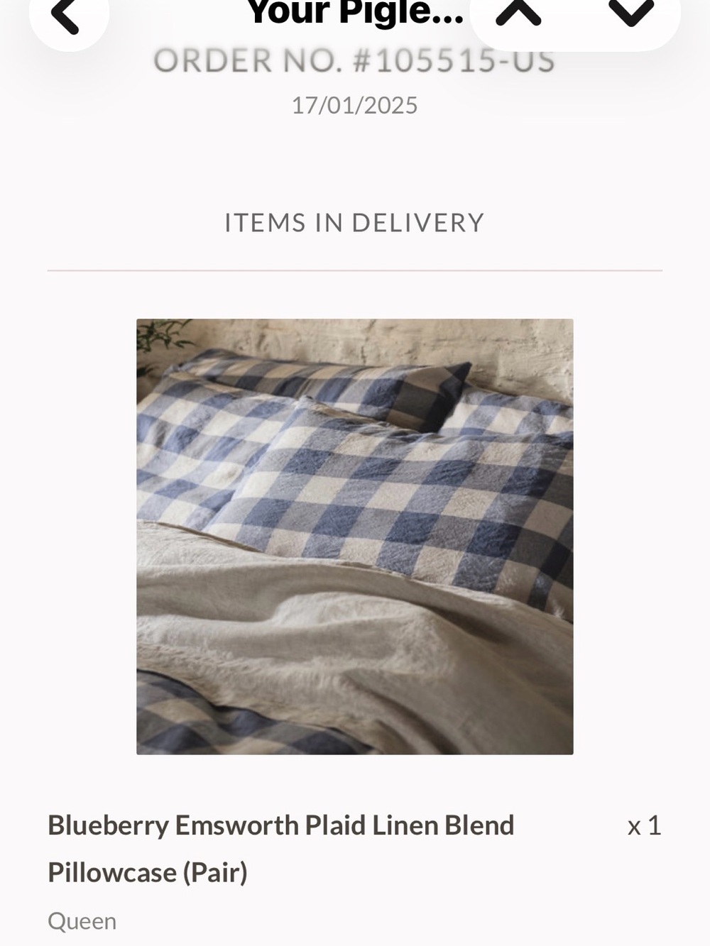 Piglet in Bed Blueberry Plaid Emsworth Full/Queen Duvet and Pillowcase Set - Picture 9 of 9